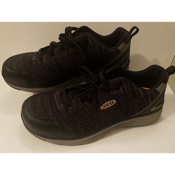 Keen Utility Sparta Aluminum Toe EH Black & Grey Flannel Work Shoes 14D ASTM - Picture 1 of 12